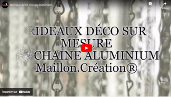 décoration en rideau chaine aluminium